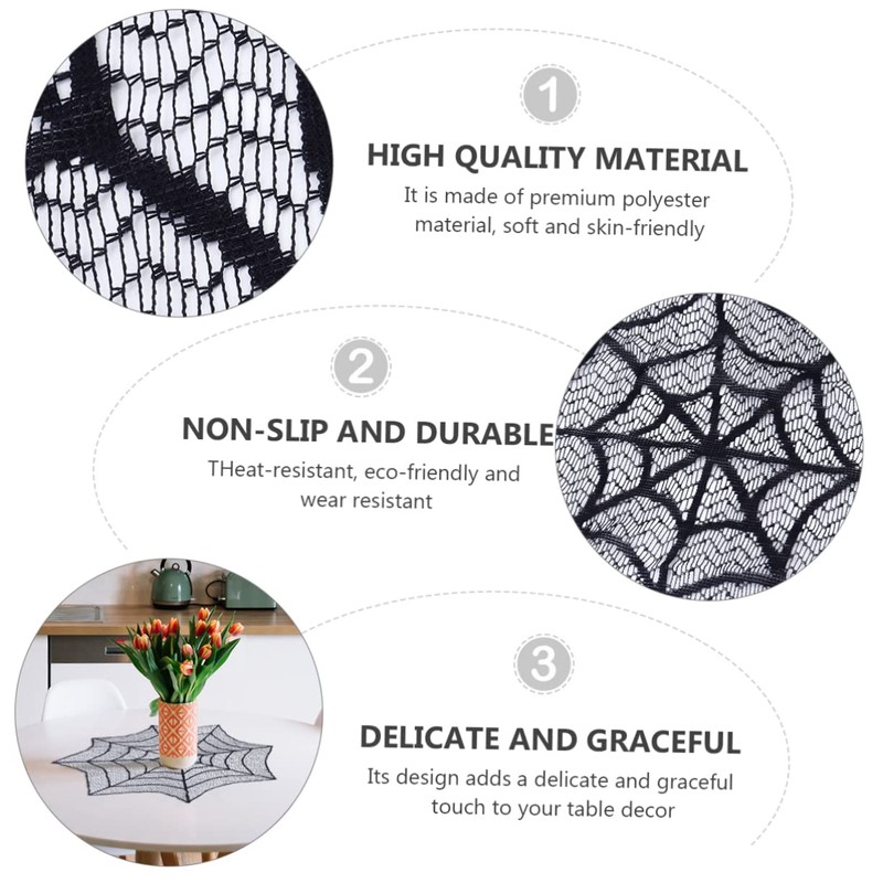 COLLBATH 2pcs Home Table Cloth Tablecloths Set Non-Slip Heat-Resistant Skin-Friendly