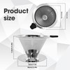 pour over coffee dripper strainer stainless steel coffee filter cone