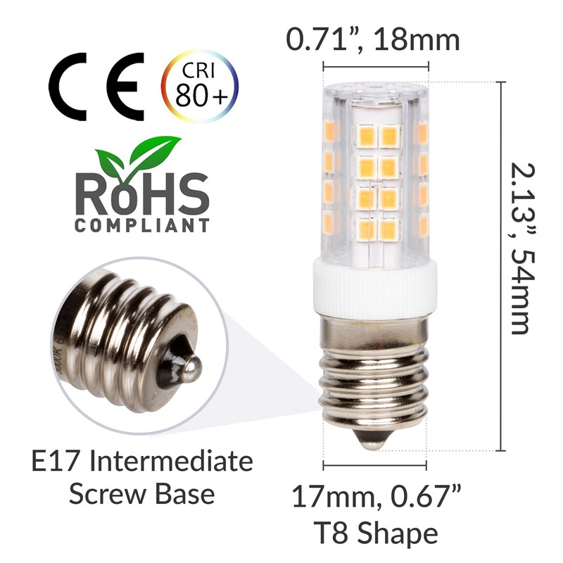 Simba Lighting LED E17 Microwave Appliance Light Bulb (2 Pack)