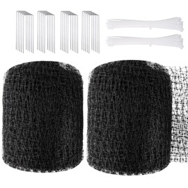 SPORTYOUTH Bird Netting 5x100 ft Garden Netting, 2 Pack Heavy Duty Black Deer Fence Netting Animals Barrier for Protecting Fruits Trees Vegetables Plants Against Birds Chicken Squirrels