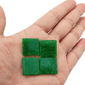 BTMIEY 500g Quartz Mosaic Tiles 2cm Multicolor Mosaic Stones for DIY Mosaic Making Crafts Hobby Art Home Decor Wall Decoration (Green)