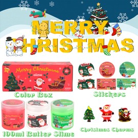 Butter Slime Set 3 Pieces for 8-12 Years Party Supplies, Birthday Gifts,Super Soft Non-Sticky,Children's Slime Toys,Stress Relief Toys,Christmas Stocking Stuffers