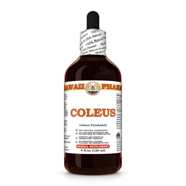 Coleus (Coleus Forskohlii) Dry Root Tincture, Made in Hawaii, All