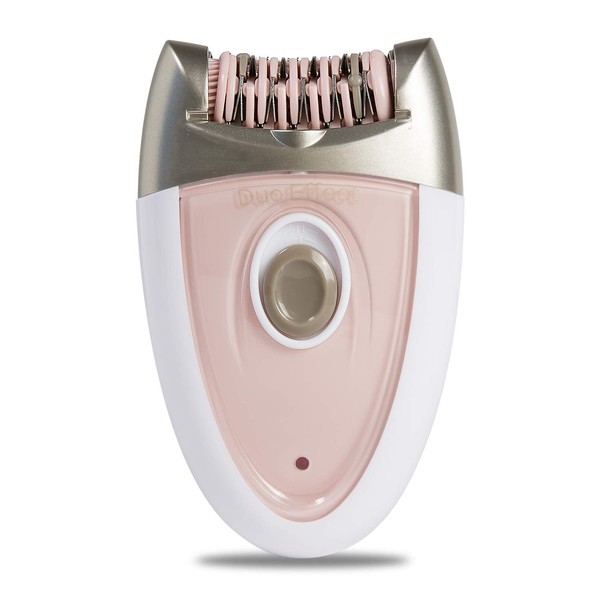 Epilady Gama Delicare Duo Rechargeable Epilator for Women, Cordless Electric Hair Removal Device, Hair Remover for Women, Bikini Trimmer for Women Pubic Hair, Dual Head, Dual-Volt, 2-Speed, LED Light