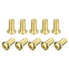 sourcing map Brass Machine Screws, M5x10mm Phillips Pan Head Fastener