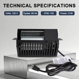 Aibabcue CB36 Circulator Blower Fan Fit for US Stove, Ashley, King, Vogelzang Wood Stoves