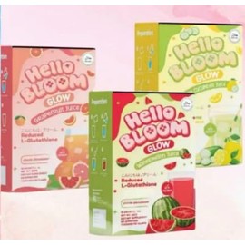 Hello Bloom GLOW Powder Juice Drink by Kiray Celis, 10 sachets x 18g (180g, Watermelon)