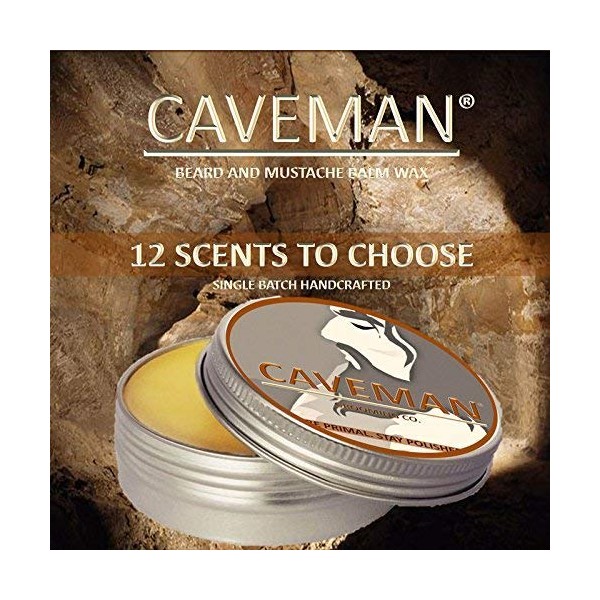 Caveman Drunken Caveman (Bay Rum) Beard Balm, Leave in Conditioner, 100% Vegan and All Natural
