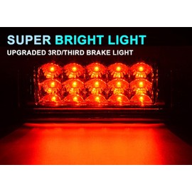 PIT66 LED 3rd Third Brake Light Compatible with Ford F150 Lobo 2004-2008/Fit Ford Explorer Sport Trac 2007-2010/Fit Lincoln Mark LT 2006-2008 Clear Lens Clear Housing