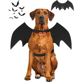 Disfraz de alas de murciélago de Halloween para perro, disfraz de Halloween para fiesta de cosplay para perro grande (XL)