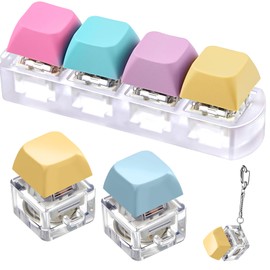 Taiyin 3 Pcs Keyboard Toy Clicker Keyboard Fidget Keychain Decompression Toys Button Stress Relief Gifts for Adult to Relief Stress Pass The Time (Normal Style)