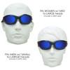 Bikershades Motorcycle Goggles Sunglasses Mirrored Blue Lens Black Strap Foam