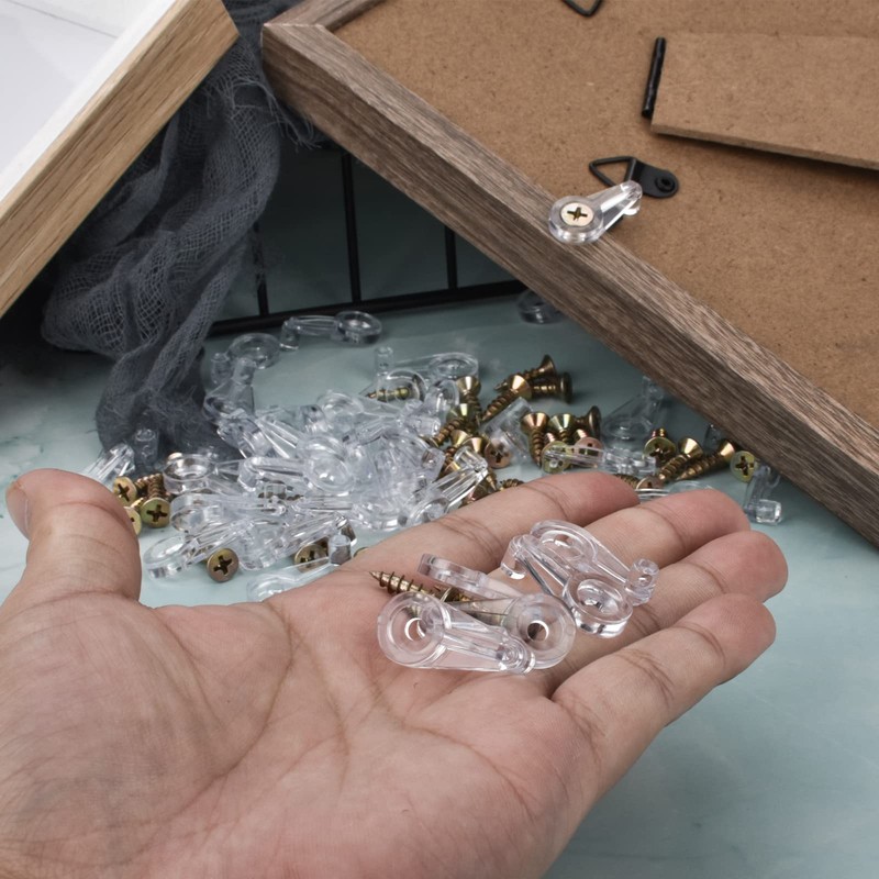 AccEncyc 50 Pack Glass Retainer Kit 4-5mm Clips With Screws