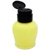 Beauticom 250ml/8oz Opaque Yellow Crown Shaped Push Down Liquid Dispenser