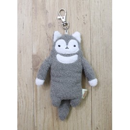 Cinnada Fumofumosan Reel Key Chain Ruff Dark Gray