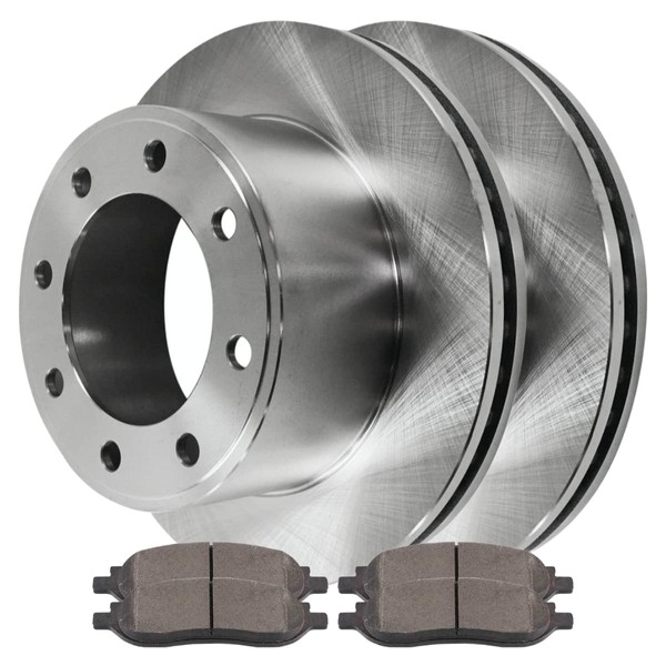 AutoShack Rear Brake Kit Rotors and Ceramic Pads Pair of