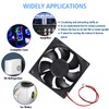 2 Pack 80mm DC Fan 12V Computer Fan 80mm 2Pin