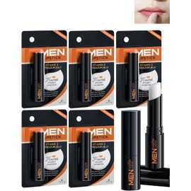 Bálsamo Labial Para Hombre: 5 Labiales Hidratantes Con Vitamina E, Hidratantes Y Calmantes, Incoloros Y Antiadherentes, Kit De Regalo Para El Día Del Padre.