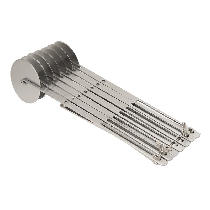 7 Wheel Pastry Cutter Roller Stainless Steel Multifunction Adjustable Width