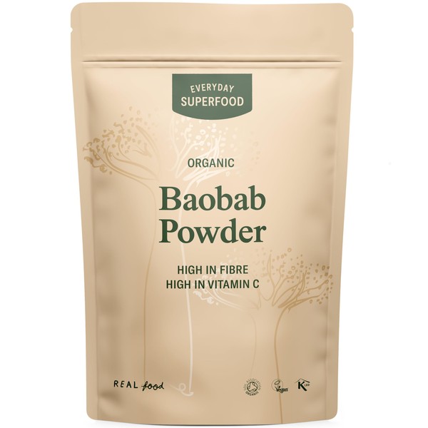 Everyday Superfood Organic Baobab Powder 50g, High Vitamin C, Perfect