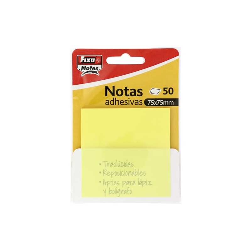 Fixo Notes | Transparent Sticky Notes | 50 Notes 75