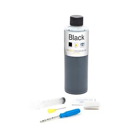 InkPro Premium Black Ink Refill Kit for Canon PG-210, PG-240, PG-245, PG-210XL, PG-240XL, PG-245XL Cartridges 8oz 236mL