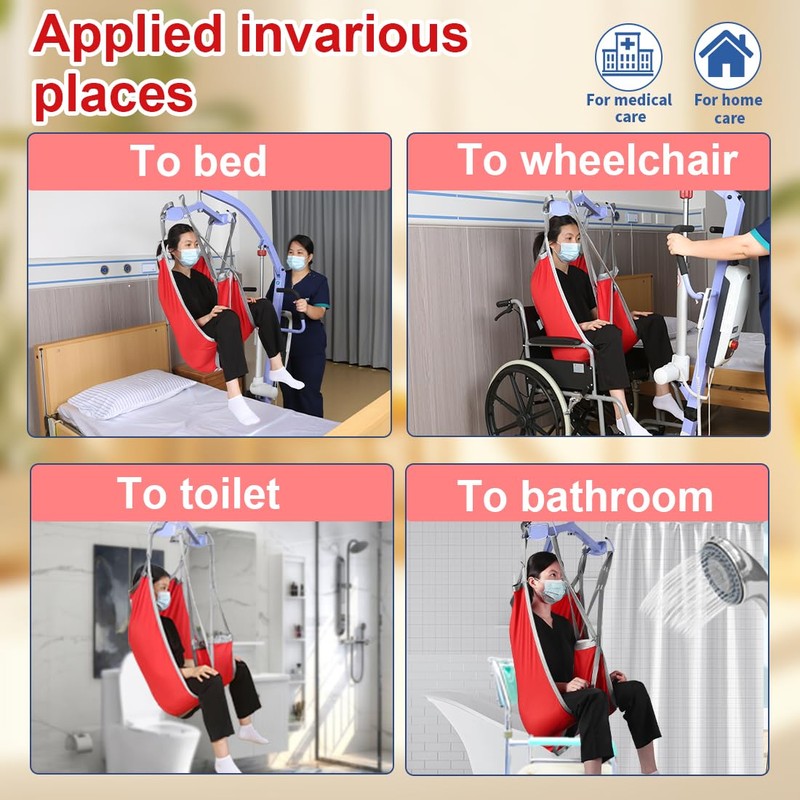 EZ Assistive Patient Lift Divided Leg Sling with Lower Back,