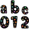 Creative Teaching Press Lowercase Letter Stickers, Dots on Black (4631)
