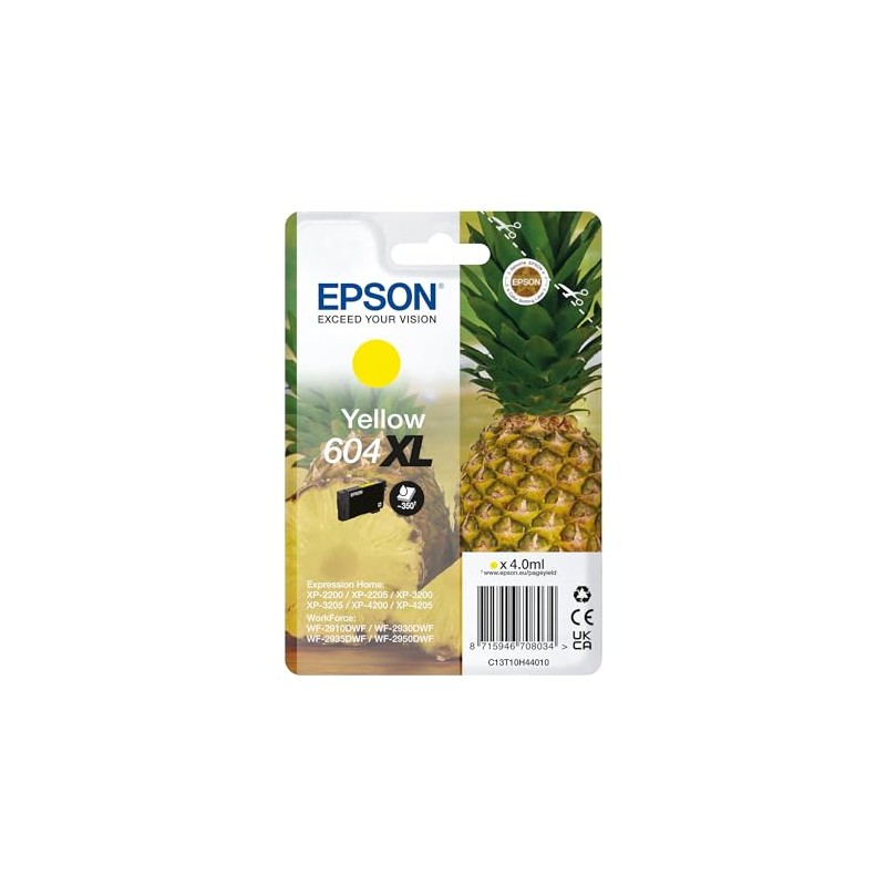 Epson Original 604XL Ink Pineapple Single Pack Yellow XL, XP-2200