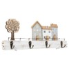 Sifcon International Plc Wooden Houses Design with Hooks Wall Hanging