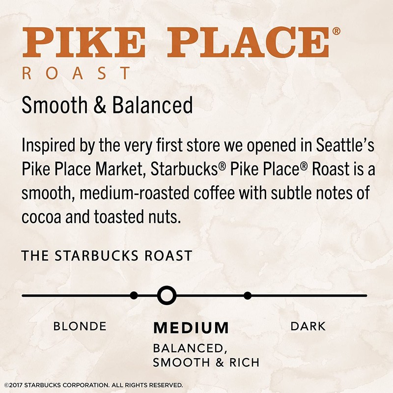 Starbucks Via Instant Coffee Packets, Pike Place Roast, Medium Roast