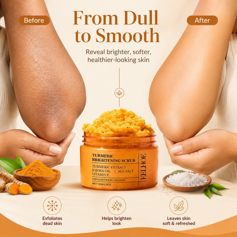 Turmeric Vitamin E Body Scrub for Exfoliating – Smoothing Moisturizing