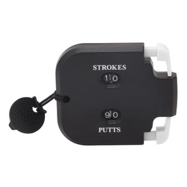Golf Counter 2 Digit Stroke Putt Clicker for 2 Players (Black Body White Press)