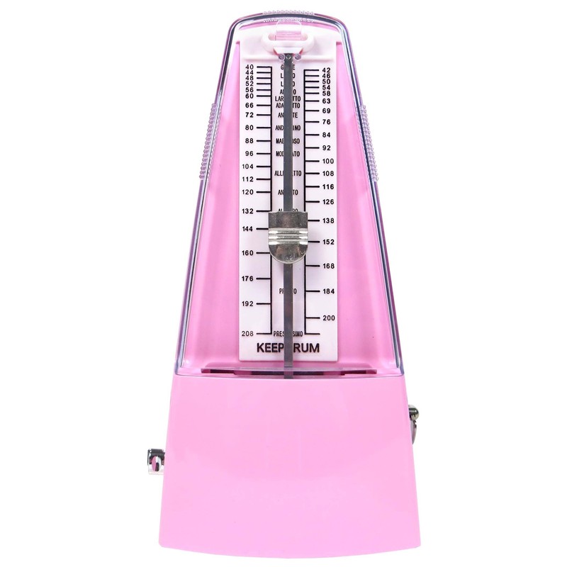 Keepdrum Gmpl Hand-Wind Mechanical Metronome with Bell, Pink