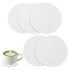 5-Pack White Silicone Coasters - Non-Slip Drink Coasters for Dining