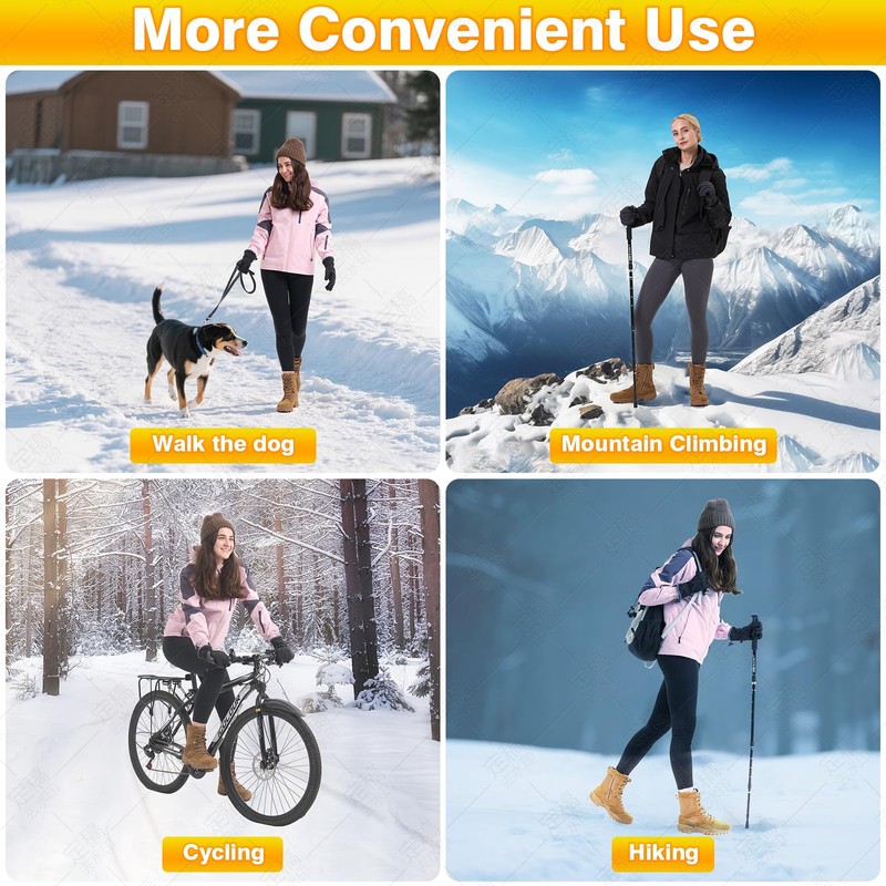 LMLALML Winter Gloves Women Cycling Gloves Waterproof with Touch Screen