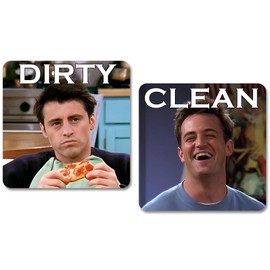 DUNGGLE Dishwasher Μagneτ Clean Dirty Sign Indicator, Washing Machine Μagneτ Double Sided Kitchen Dish Washer Refrigerator Μagneτ Flip with Μagneτic Plate