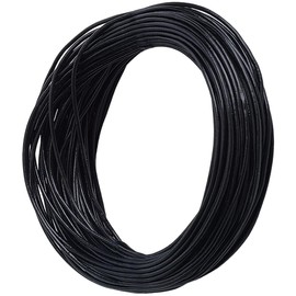 CALFOVERA 10M x 1MM Cowhide Black Genuine Leather Cord for Jewelry Making Round Real Leather String Lace Cording Rope Braiding Strip Thread for Crafting Necklace Bracelets Wraps Beading