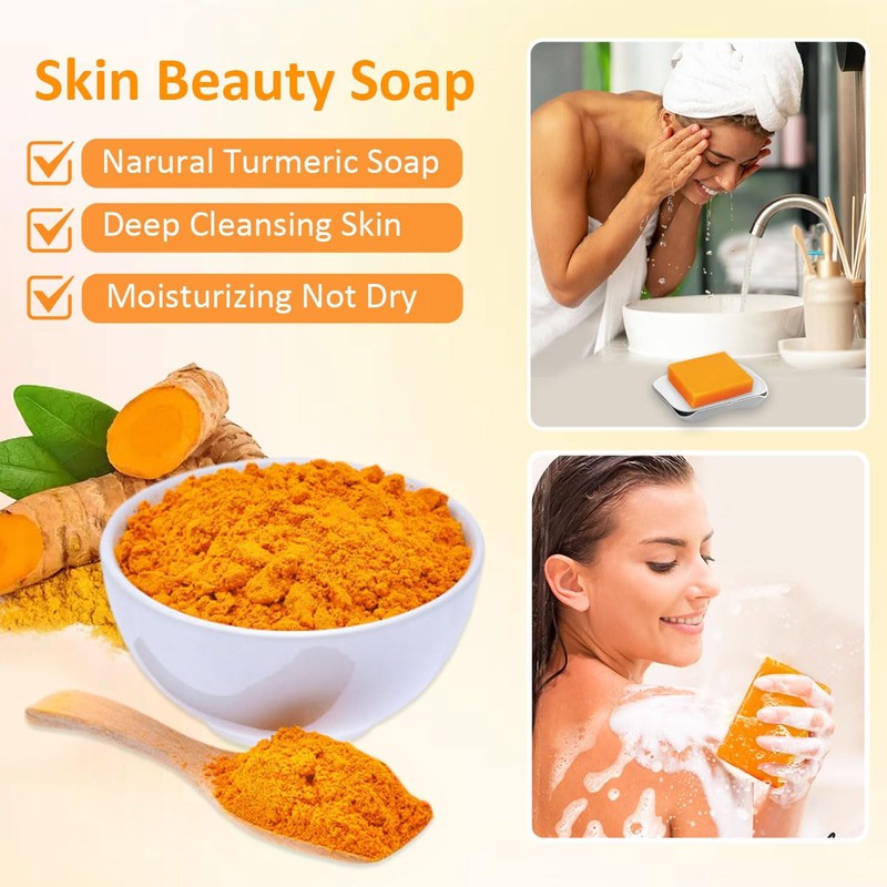 HOYEHOLA Kojic Acid Turmeric Soap Bar - Dark Spot Remover
