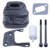 Exhaust Muffler with Fuel Filter Bolts Kit for Husqvarna 340