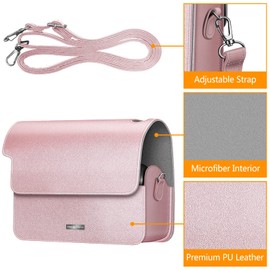 Fintie Case for Fujifilm instax Wide 300 Instant Camera - Premium Travel Camera Case Protective Cover with Removable Strap Rose Gold
