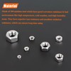 HELIFOUNER 200 Pieces 5 Sizes Metric Hex Nuts Assortment Kit,