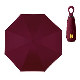 Zadoreck Mini Umbrella Folding Capsule Sun Protection Anti-UV Compact Pocket Mini Umbrella Rain Women Windproof Portable Travel Waterproof Travel Umbrella - For Women and Girls, Burgundy
