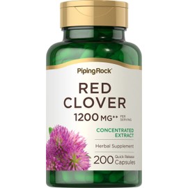 Piping Rock Red Clover Capsules 1200mg | 200 Capsules | Herbal Supplement | Red Clover Blossom Extract | Non-GMO, Gluten Free