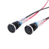 12 mm black waterproof pressure switch high head, Blue Ring
