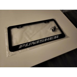 Car Plate Frames Premium Punisher Name License Plate Frame Stainless Steel W/ Screws and Caps
