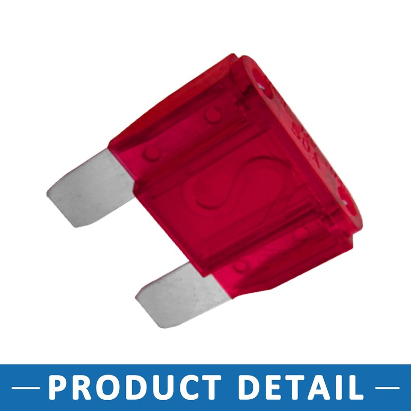 A ABSOPRO Car Red Plastic Coated Blade Type Maxi Fuse
