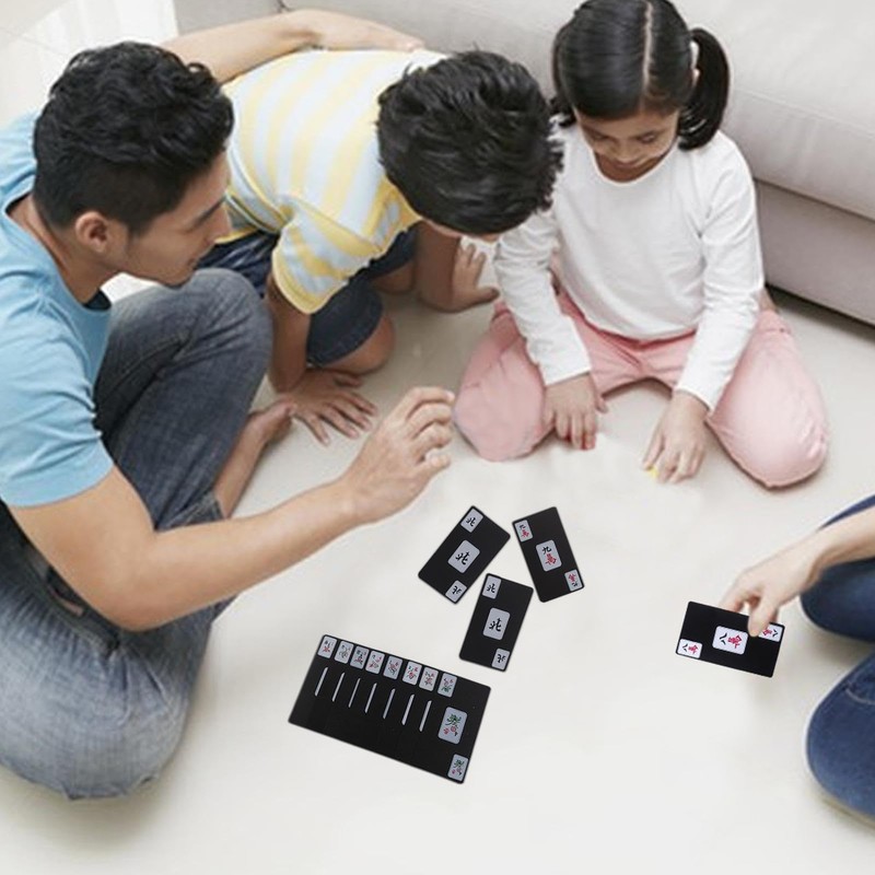 Mahjong Card Set | Portable Mahjong Cards PVC Playing Set