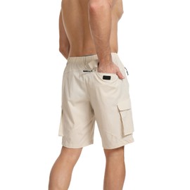 Tansozer Men's Cargo Hiking Shorts Outdoor Lightweight Quick-Dry Summer Shorts Golf Walking Climbing Fishing Short with Multi Pockets Khaki L