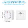 PATIKIL 60-Minute Visual Countdown Timer, 2 Pcs Mechanical Wind Up